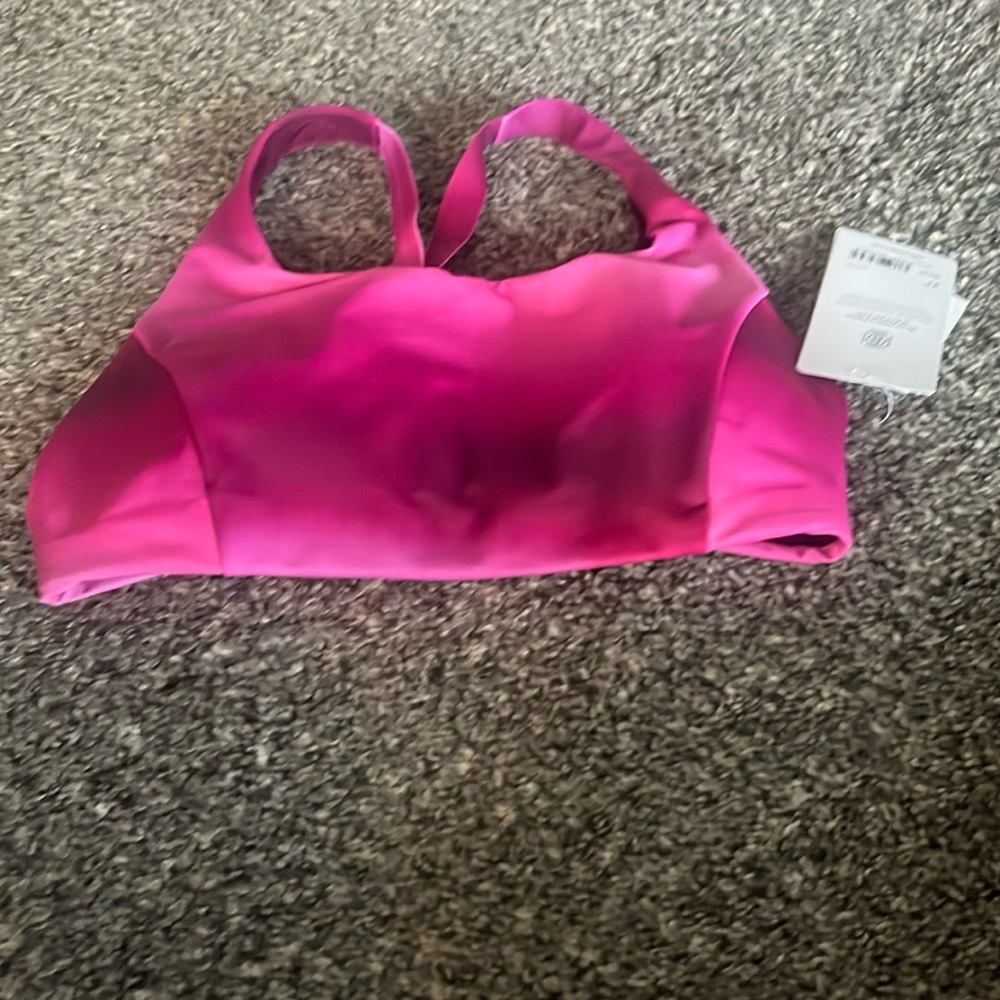 𝙉𝙒𝙏 Pink Ombre Athleta Malibu Bikini Top, Size Small D-DD